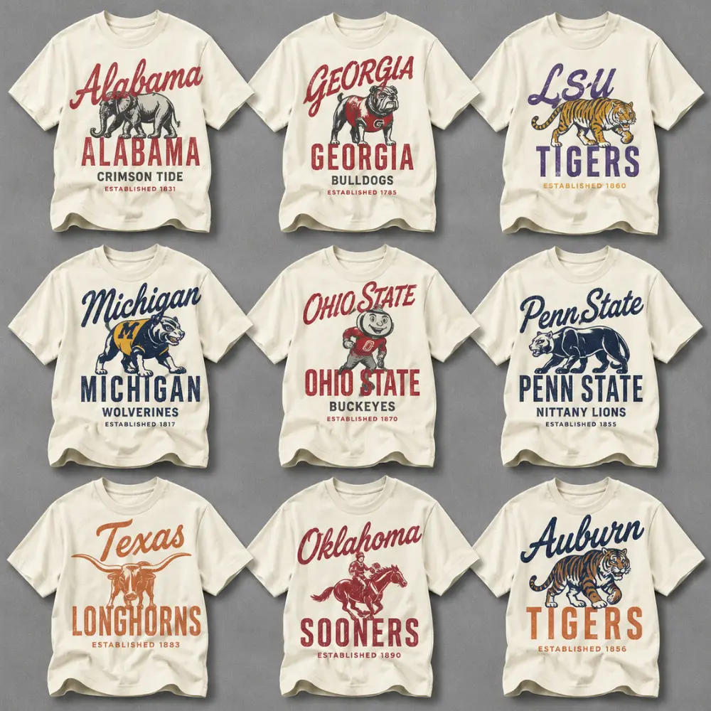 Vintage College Mascot T-Shirt, Retro University Sports Graphic Tee, Classic Campus Spirit Shirt, Distressed Alumni Apparel, Game Day Fan Gift, Unisex Football Supporter Clothing