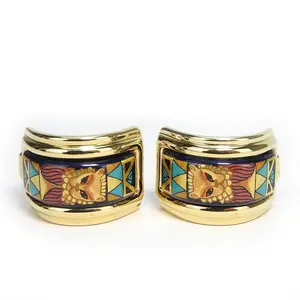 Pre-owned HERMÈS Others Small Leather Goods Hermes Emile Cloisonne Earrings