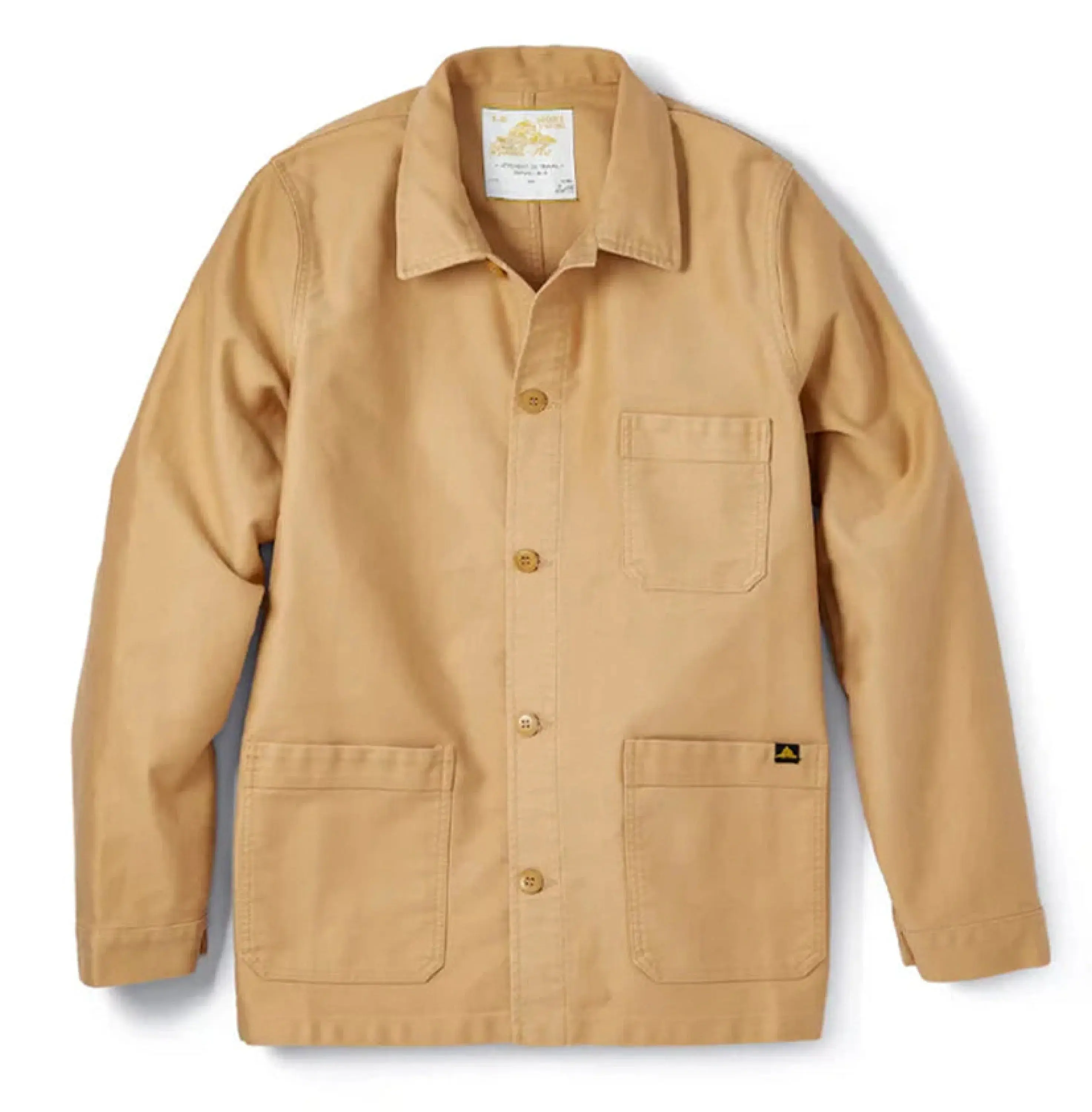 Moleskin Work Jacket in Kraft, from Le Mont Saint Michel