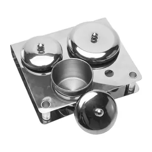 Metal Jar Set 3in1 Dappen Dish