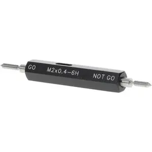 SPI Plug Thread Gage: M2x0.4 Thread, 6H Class, Double End, Go & No Go Handle Included 37-180-7