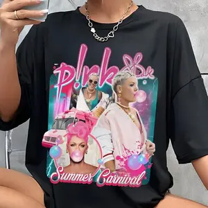 P!nk Pink Singer Summer Carnival 2024 Tour Shirt, Pink Fan Lovers Shirt, Music Tour 2024 Shirt, Trustfall Album Shirt, Concert 2024 P!nk shirt