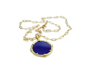 BLUE Medallion Necklace - Eye-Catching Design for Casual & Formal Wear