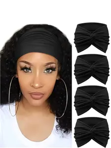 4pcs Boho Women's Criss Cross Hairbands Set, Fashion Soft Multicolor Headbands for Running, Fitness, Yoga, Daily Wear, Workout Headband