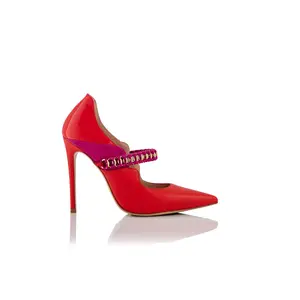 Daniela Uribe Love Yourself Pump (Red & Pink) Fashion High Heel Heels Footwear Classy Stylish made in italy luxury fashion