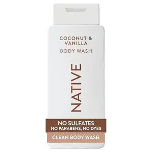 Native Body Wash Contains Naturally Derived Ingredients | For Women & Men, Sulfate, Paraben, & Dye Free Leaving Skin Soft and Hydrated | Coconut & Vanilla 18 oz