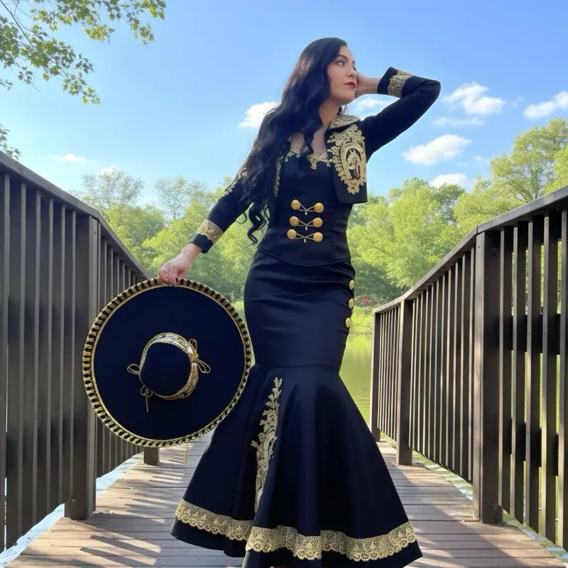 chinese dress ladies Puebla Long Mexican Dress Mermaid Cut  Camelia Mexican Boutique