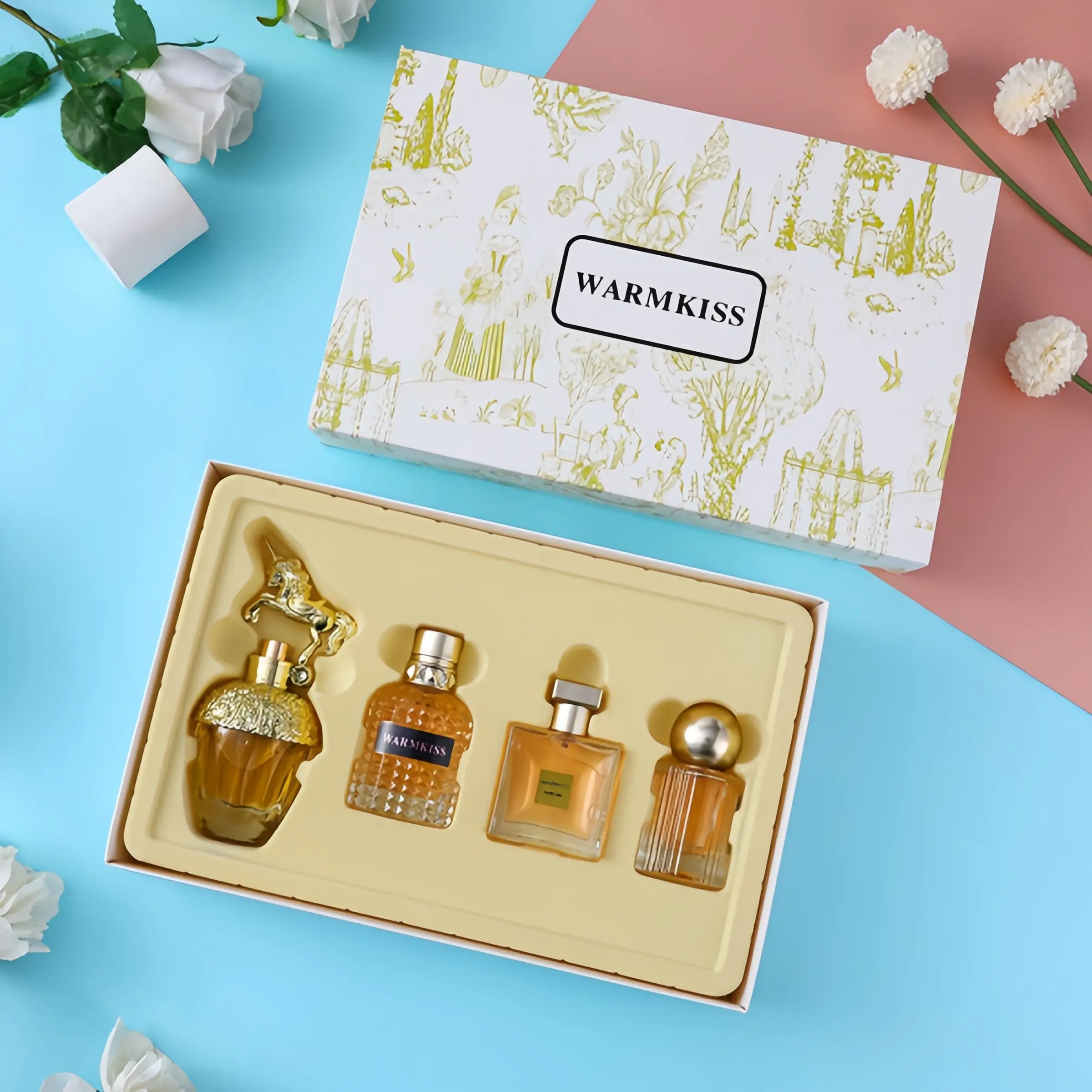 WARMKISS woman perfume set - 4 Scents forEvery Vibe-50ml+30ml*2+25ml - with Floral &Fresh Notes - long lasting perfumes - miniperfumes - perfect birthday gift - perfect gift-Scented Fragrance Set - 4-piece luxury fragrance collection