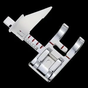 1pc Multi-Functional Sewing Machine Presser Foot, White, with Ruler Guide for Home Use, Home Crafting Tool | Functional Crafting Tool | Measurement Markings, Sewing Machine Accessories