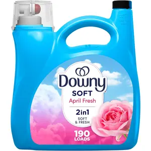 Fabric Softener Liquid, April Fresh Scent, 140 oz, 190 Loads Floral Household