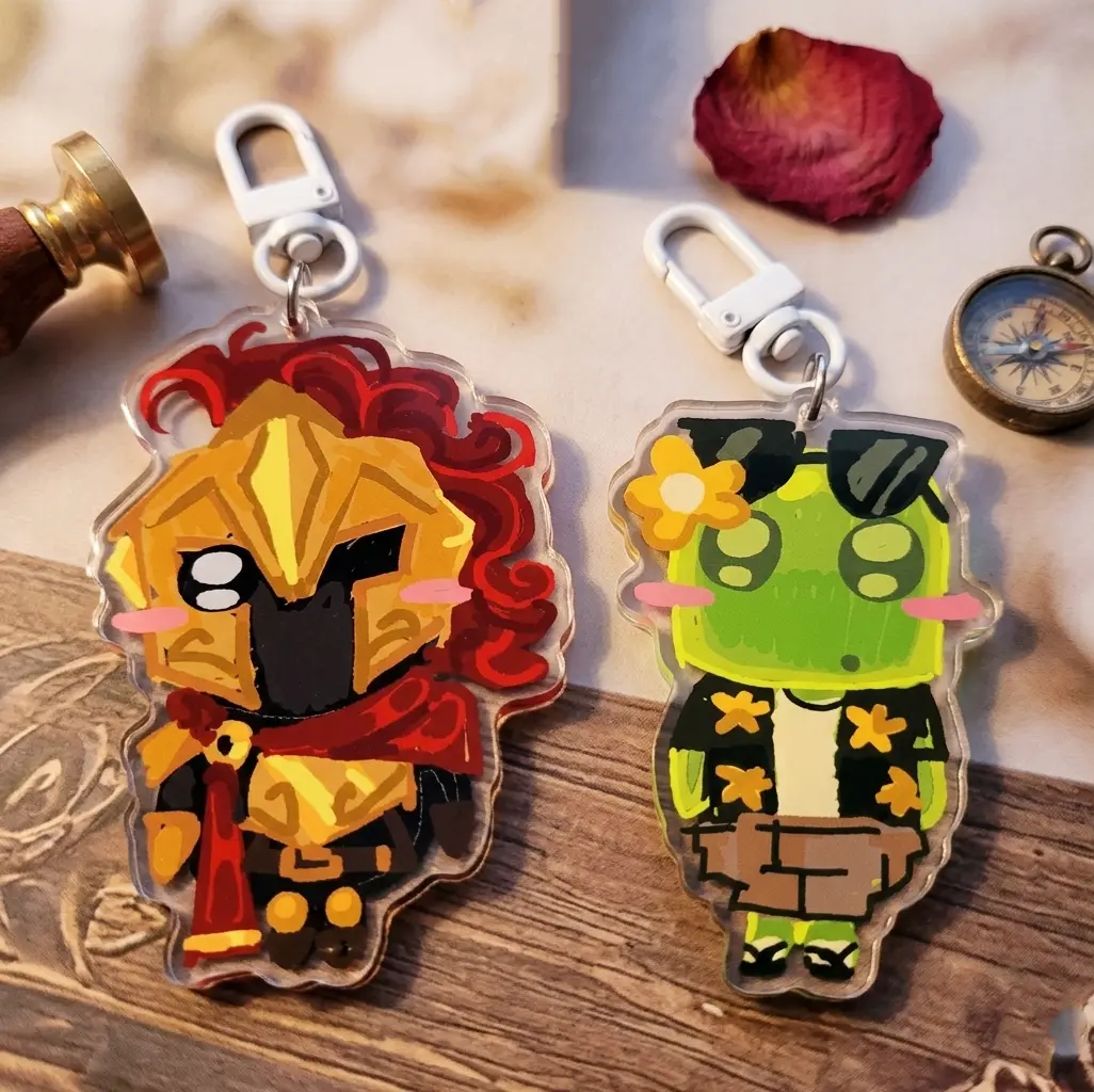 D3rlord3 & Avery Acrylic Keychain - ARG Inspired, [Searching for a world that doesn't exist].