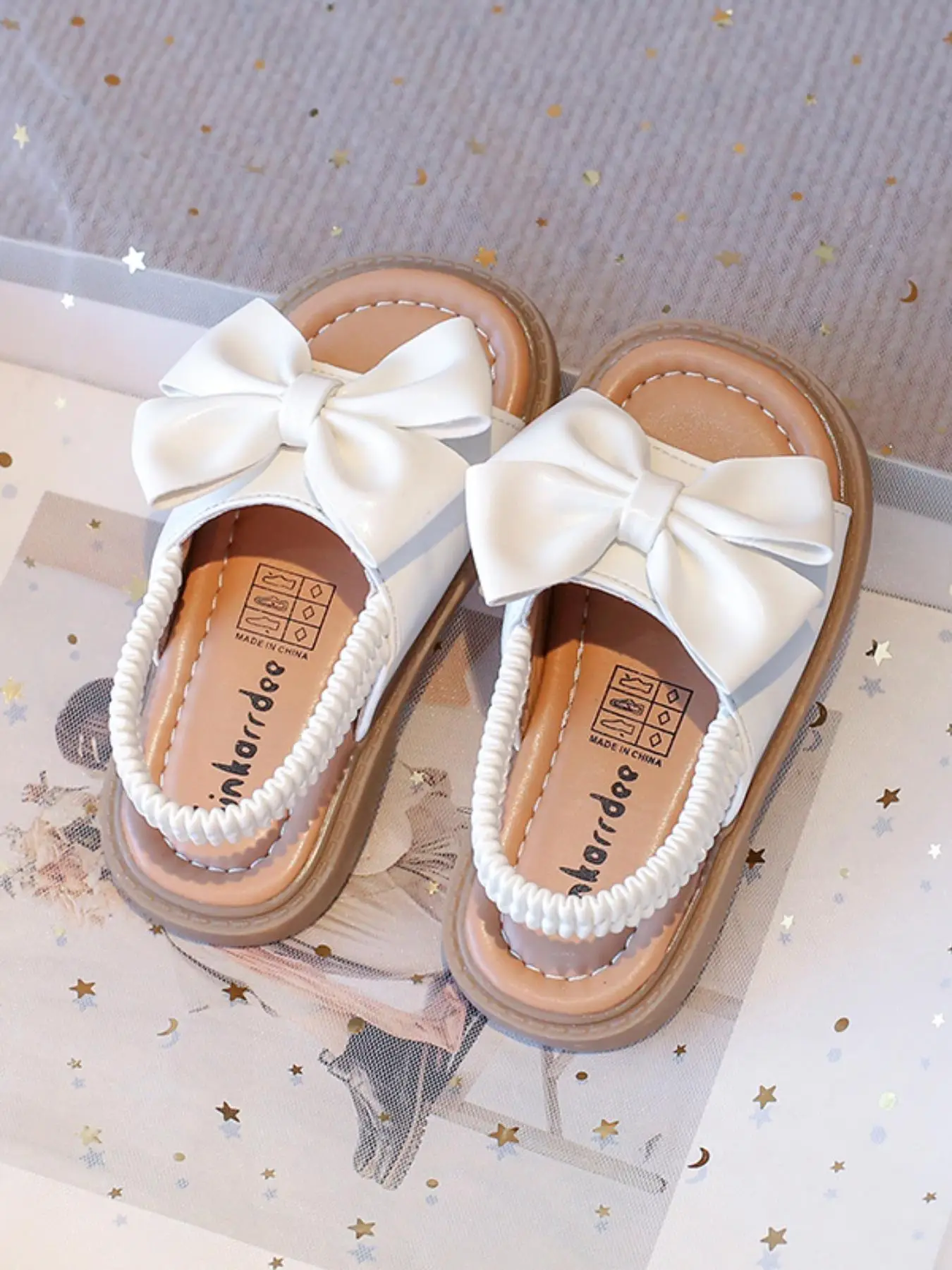 Toddler Girl's Colorblock Bowknot Design Flat Sandals, Casual Comfortable Sandals for Summer, Lightweight Breathable Shoes for Daily Wear