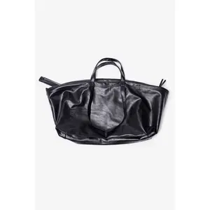 Leather Weekender Bag - Black