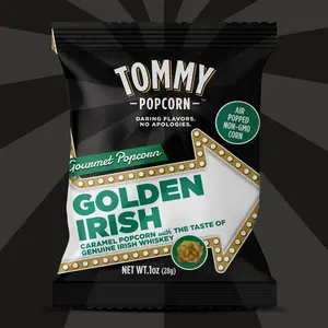 Tommy Popcorn Golden Irish  | Whiskey Flavoured Caramel Popcorn | Gourmet Popcorn | Viral Snack