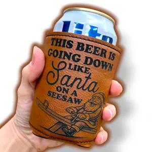 This Beer Is Going Down Like A Fat Kid On A Seesaw: SANTA EDITION - Funny Can Cooler Makes the Perfect White Elephant Gift