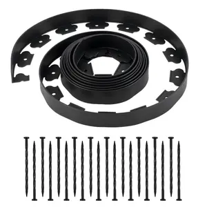 VEVOR Landscape Edging, 10 inch Depth 150 ft Total Length, Recycled HDPE Coiled Terrace Board, Flexible Bender Border for Landscaping, Lawn, Garden, Yard, Against Invading Weeds, BlackVEVOR Super Brand Day