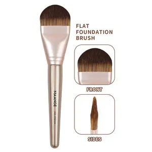 MAANGE 1pc Professional Kabuki Tongue Shape Foundation Brush for Face Masks and Makeup, Ideal for Smooth Application and Easy Blending, Essential Beauty Tool, Makeup Accessories Gifts For Friends, Contoured Foundation Brush, Flat Foundation Brush