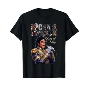 Michael Jackson Halftone Graphic Tee, King of Pop Music MJ Youth Shirt, Michael MJ King of Pop Music T-Shirt for Men, Women and Kids