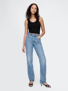 Gap Women's Curvy High Rise '90s Straight Jeans
