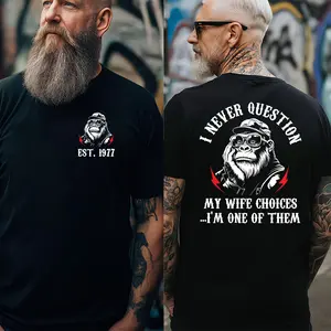 Generation X Custom Shirt, Personalized 1965-1980 I Never Question Gen X T-Shirt, My Wife Choice And... I'm One Of Them Vintage Tee, Full Size, Full Color For Men And Women