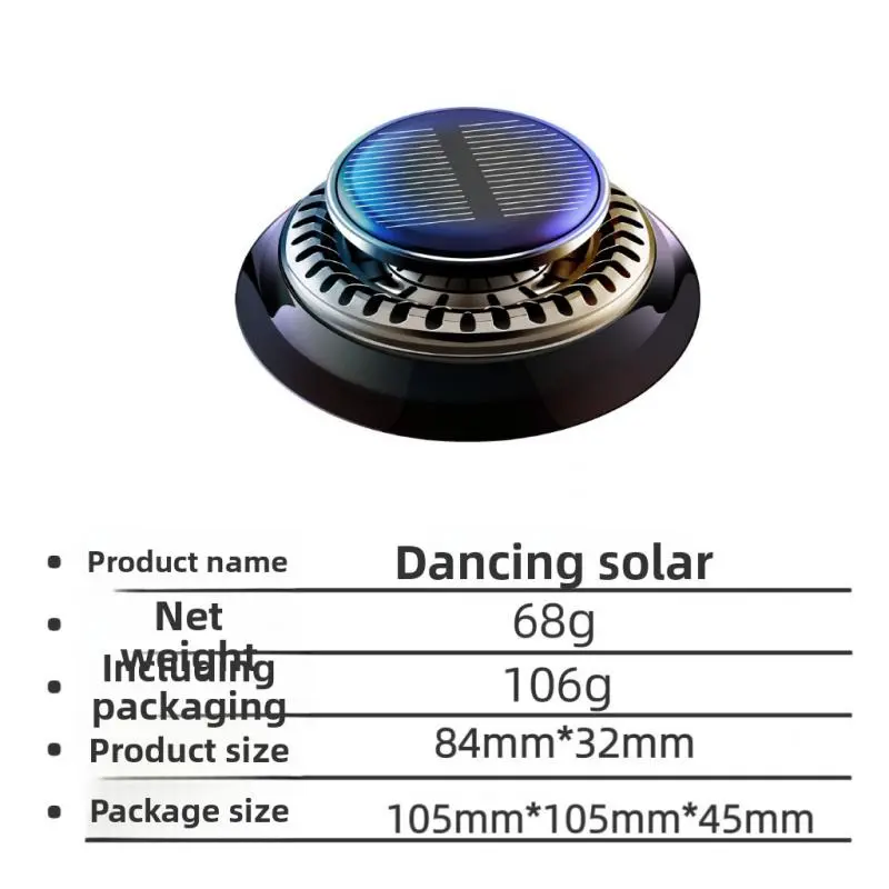 Dancing Solar Car Fragrance Aromatherapy Decoration Ornament for Men Women Long-lasting Light Fragrance 68g 84mm*32mm