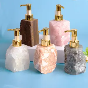 High quality natural crystal raw stone lotion bottle 30-35ml