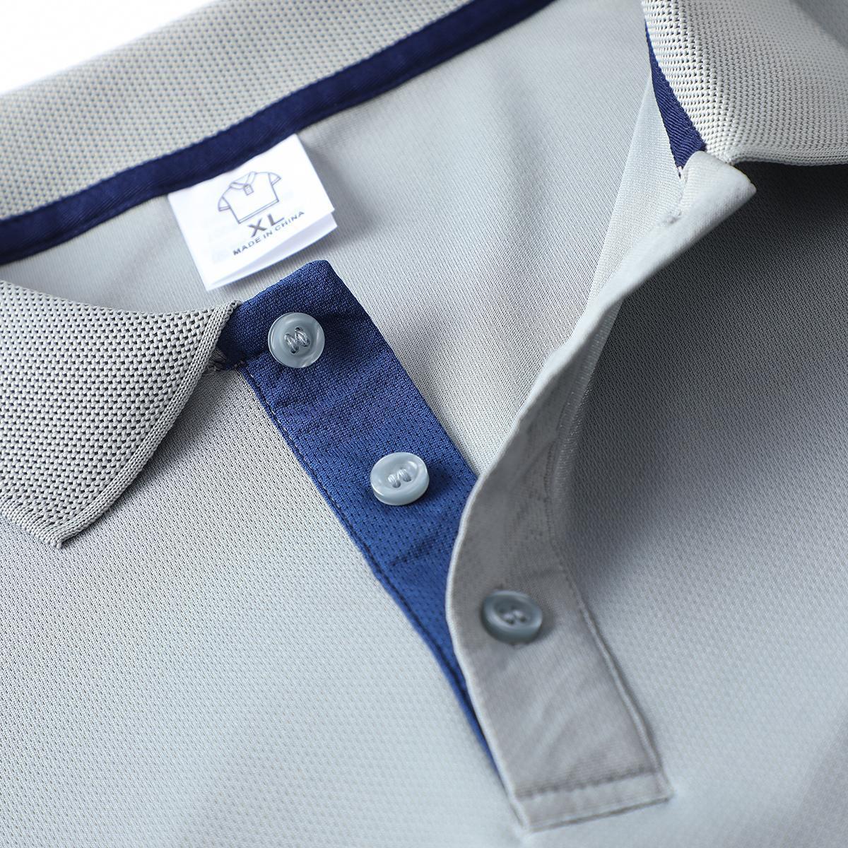 5-piece set of lightweight men’s short-sleeve polo shirts, available in various colors; suitable for everyday wear, casual outfits, and workwear.