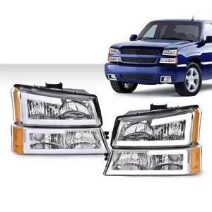 Fit For 03-07 Chevy Silverado Avalanche LED DRL Headlight Lamps Fit For 03-07 Chevy Silverado Avalanche,Headlights for Driver and Passenger Side