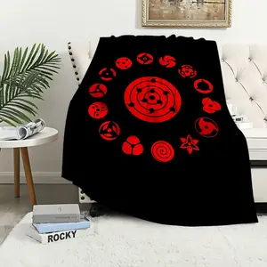 A-Akatsuki Cool N-Naruto-es Anime Blanket Blanket for Couch Sofa Travel Home Hiking Picni Bed Beding Flannel Blanket gift