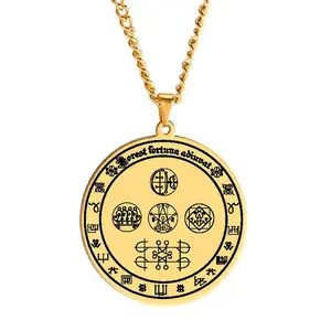 Powerful Money Manifestation Necklace Stainless Steel Wealth & Abundance Amulet