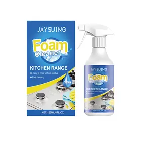 Jaysuing Household Foam Spray Cleaner - Comfortable Kitchen Range Hood & Stove Stain, Grease Remover Detergent with Cloth Wipes