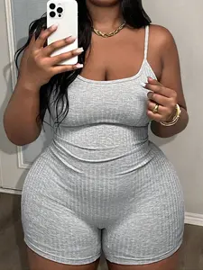 Women's Casual Sleeveless Romper Jumpsuit, Fashion Basic Ladies Spaghetti Strap One-Piece, Comfortable & Stylish Design