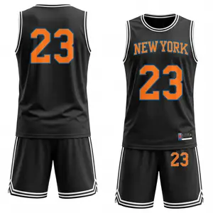 Men’s Basketball Jersey Set, 'NEW YORK' Number 23 Design, Breathable Sleeveless Tank Top & Shorts, Comfortable Sportswear for Basketball, Gym, Running, and Casual Training Apparel