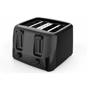 Mainstays 4-Slice Toaster Black with 6 Shade Settings and Removable Crumb Tray