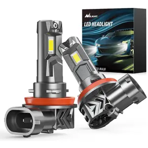Nilight H11/H9/H8 LED Headlight Bulbs E4S Series 80W 20000LM 6500K IP67 | 2 BULBS, Headlight Waterproof, Led Headlamps Bulbs