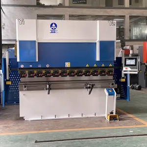 Best-selling 110T/2500mm blue-white bending machine is equipped with the DA53T system