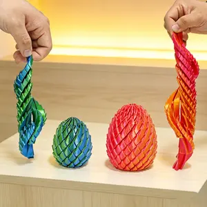 3D Printed Stress Relief Dragon Egg, Transformable Dragon Egg Twister Ball, 3D Print Toy for Anniversary Occasion