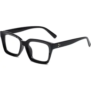 Non Prescription Glasses for Women Men Fashion Square Frame Eyeglasses
