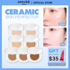 [AMUSE Seoul Official] CERAMIC SKIN PERFECTOR CUSHION FOUNDATION | 7 shades | Semi-matte, Lightweight, Coverage