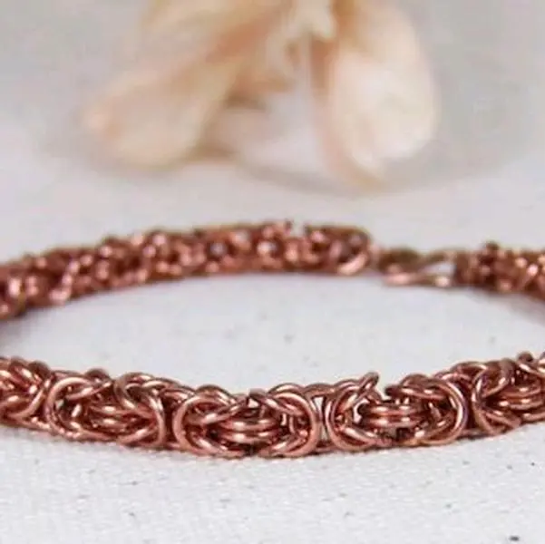 Copper chainmaille, Chainmaille bracelet, Chain bracelet, Womens bracelet