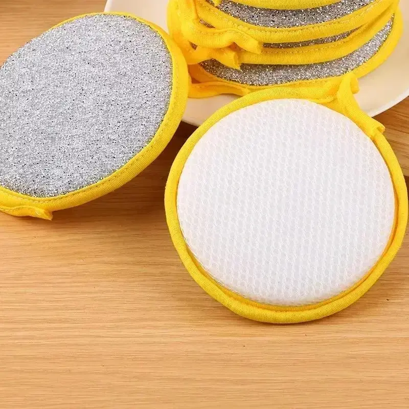 12 Piece Cleaning Sponge Double-Sided Dish Sponge Scrubber Non-Scratch Kitchen Cleaning Sponge Multi-Purpose Round Dishwashing Pad Heavy Duty Scrub Sponge For Dishes Reusable Kitchen Sponge Scrubber Scouring Pads/Square Dishcloths kitchenware Set