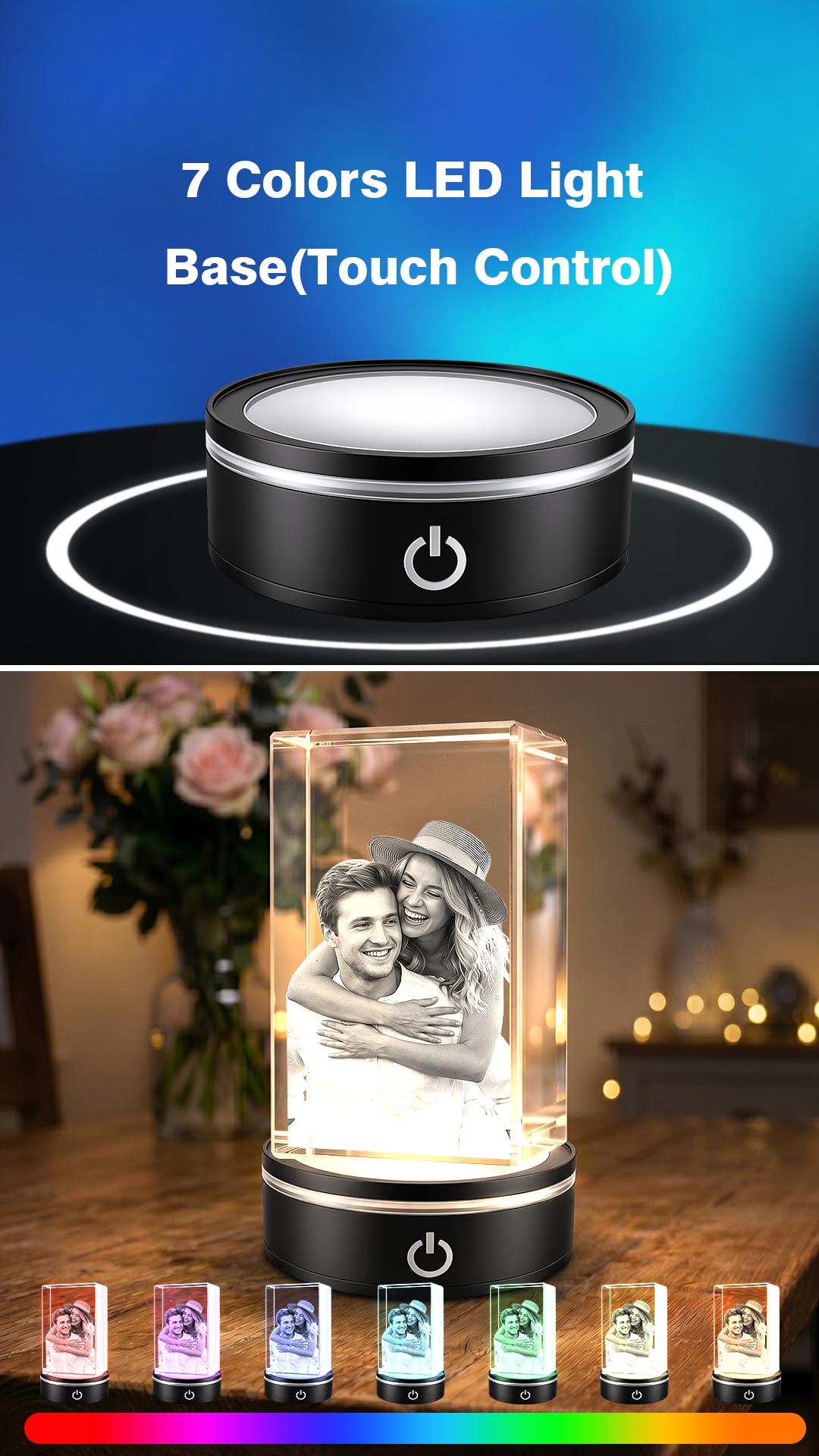 Iceberg K9 3D Laser Engraved Custom Photo Crystal Frame, Touch Control Multicolor LED Light Base, Personalized Family & Pet Memory Keepsake Ornament, Sentimental Desktop Home Decor Gift for Mom, Dad, Lovers, Birthday & Anniversary Iceberg K9 3D Laser Engraved Custom Photo Crystal Frame, Touch Control Multicolor LED Light Base, Personalized Family & Pet Memory Keepsake Ornament, Sentimental Desktop Home Decor Gift for Mom, Dad, Lovers, Birthday & Anniversary