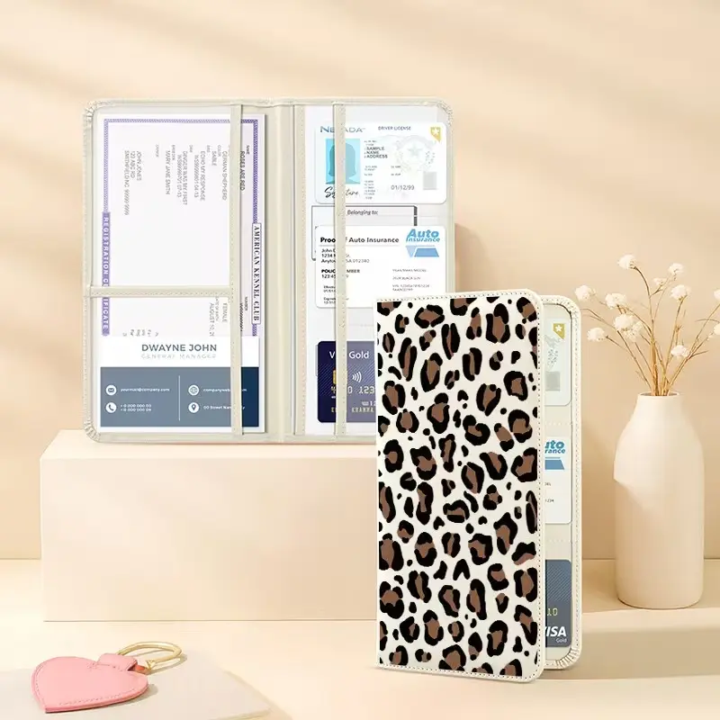 1 Vehicle Registration and Insurance Card Holder, Durable Driver's License, Vehicle Registration, and Credit Card Folder, Car Document Organizer with Multiple Compartments, Wallet Storage, Men's Car Registration and Insurance Wallet Organizer