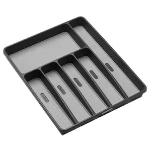 212 MAIN Granite Look Large Size Slip-Proof 6-Compartment Silverware Tray, Kitchen Organiser for Kitchen Storage