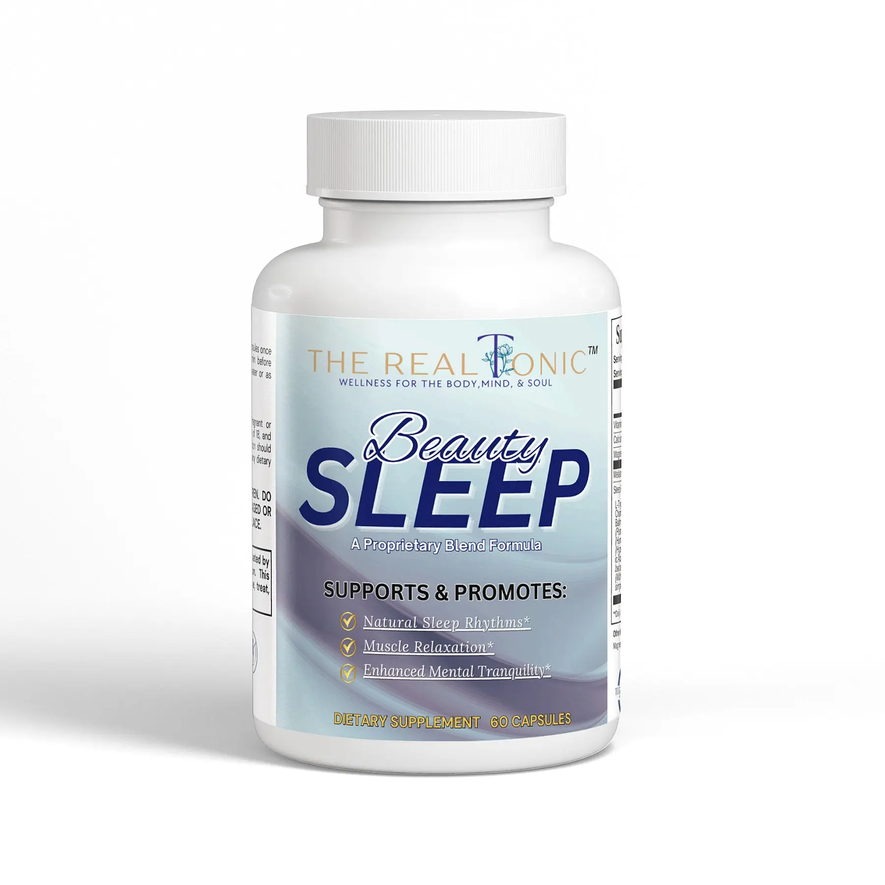 The Real Tonic Beauty Sleep Support Dietary Supplements, Drug-Free, GABA, Inositol, L-Tryptophan & Multi-Mineral Sleep Supplements, Drug-Free Sleep Supplements