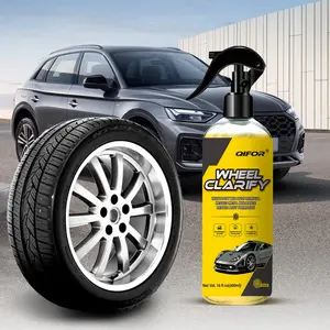 QIFOR Polishes Wheel & Tire Cleaner  - Professional All in One Tire & Wheel Car Wash Wheel Well Cleaning Spray for Car Detailing | Safe On Most Rim Finishes