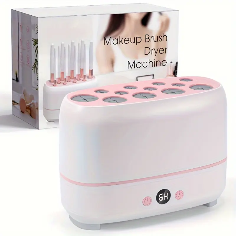 A Multifunctional Beauty Tool for Drying Makeup Brushes, Featuring a Quick Automatic Cleaning Function