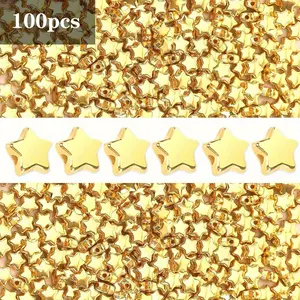 100pcs 6mm Star Beads, Ideal for Bracelets, Jewelry Making, Keychains, Fashion Accessories, Gift Ideas, Craft Supplies