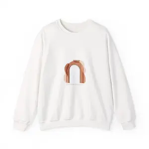 Terracotta Abstract Arch Sweatshirt | clay tone warm-neutral boho arch design