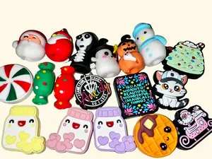 Random Silicone Focals & Pen Toppers - 2D & 3D - 10 pieces Random - for DIY Crafting